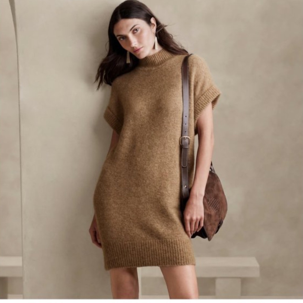 NWT BANANA REPUBLIC ADI ALPACA-BLEND SWEATER DRESS extra small petite XS P